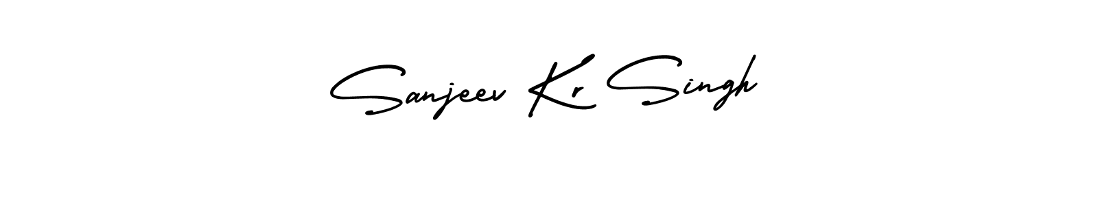 How to make Sanjeev Kr Singh name signature. Use AmerikaSignatureDemo-Regular style for creating short signs online. This is the latest handwritten sign. Sanjeev Kr Singh signature style 3 images and pictures png