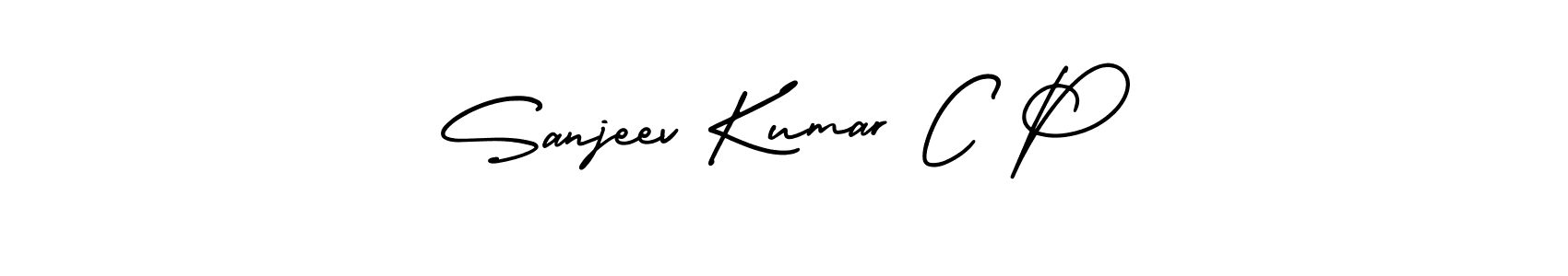 if you are searching for the best signature style for your name Sanjeev Kumar C P. so please give up your signature search. here we have designed multiple signature styles  using AmerikaSignatureDemo-Regular. Sanjeev Kumar C P signature style 3 images and pictures png