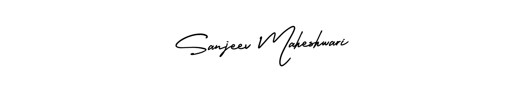 This is the best signature style for the Sanjeev Maheshwari name. Also you like these signature font (AmerikaSignatureDemo-Regular). Mix name signature. Sanjeev Maheshwari signature style 3 images and pictures png