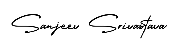 Discover how Sanjeev Srivastava looks in an executive cursive font (AmerikaSignatureDemo-Regular). Perfect for legal documents, invoices, and certificates. Sanjeev Srivastava signature style 3 images and pictures png