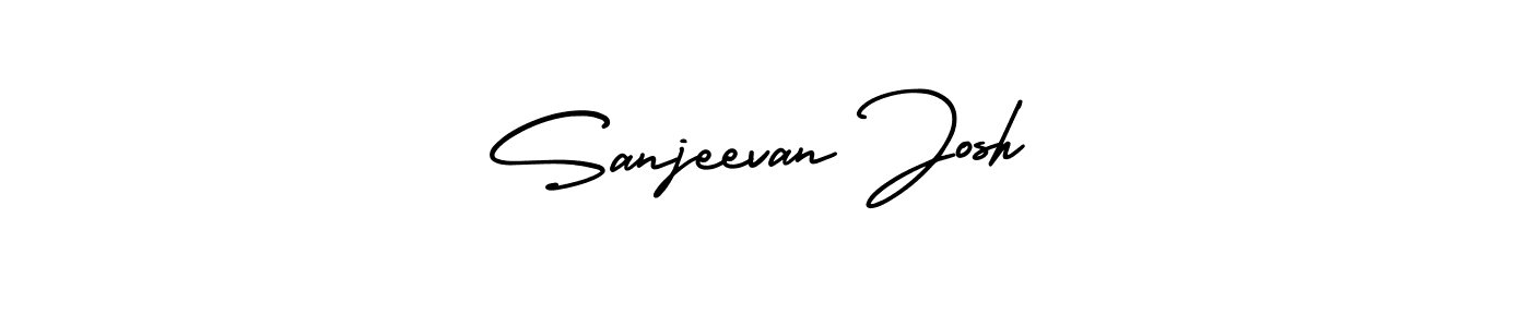 This is the best signature style for the Sanjeevan Josh name. Also you like these signature font (AmerikaSignatureDemo-Regular). Mix name signature. Sanjeevan Josh signature style 3 images and pictures png