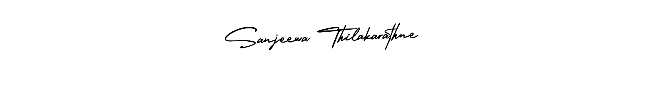 You should practise on your own different ways (AmerikaSignatureDemo-Regular) to write your name (Sanjeewa Thilakarathne) in signature. don't let someone else do it for you. Sanjeewa Thilakarathne signature style 3 images and pictures png