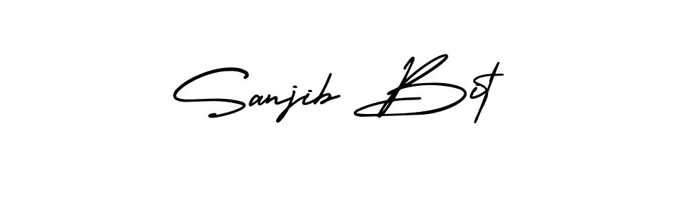 Design your own signature with our free online signature maker. With this signature software, you can create a handwritten (AmerikaSignatureDemo-Regular) signature for name Sanjib Bit. Sanjib Bit signature style 3 images and pictures png