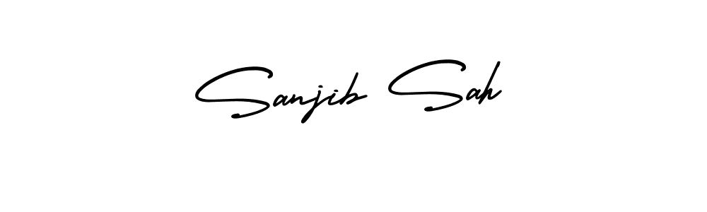 Create a beautiful signature design for name Sanjib Sah. With this signature (AmerikaSignatureDemo-Regular) fonts, you can make a handwritten signature for free. Sanjib Sah signature style 3 images and pictures png