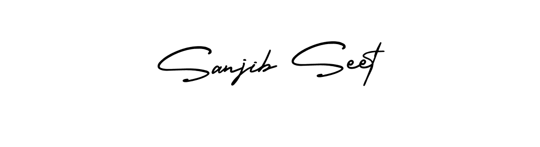 Design your own signature with our free online signature maker. With this signature software, you can create a handwritten (AmerikaSignatureDemo-Regular) signature for name Sanjib Seet. Sanjib Seet signature style 3 images and pictures png