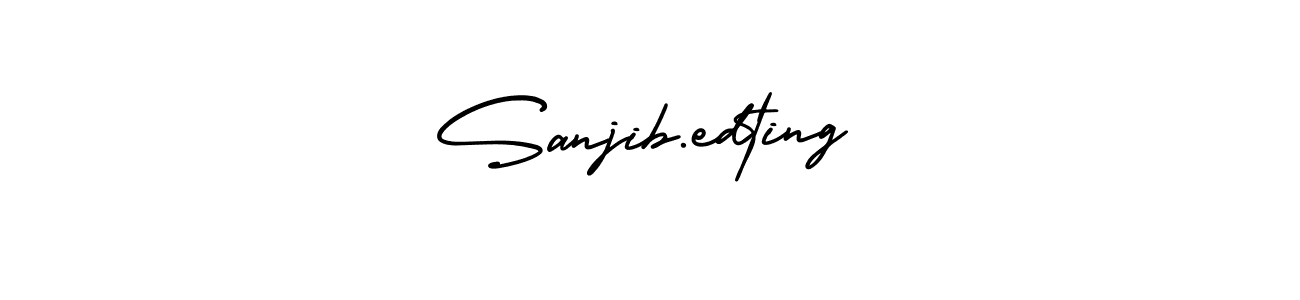 The best way (AmerikaSignatureDemo-Regular) to make a short signature is to pick only two or three words in your name. The name Sanjib.edting include a total of six letters. For converting this name. Sanjib.edting signature style 3 images and pictures png