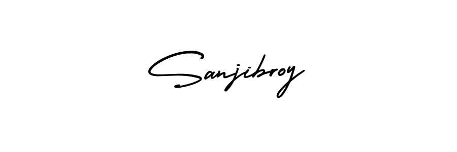 AmerikaSignatureDemo-Regular is a professional signature style that is perfect for those who want to add a touch of class to their signature. It is also a great choice for those who want to make their signature more unique. Get Sanjibroy name to fancy signature for free. Sanjibroy signature style 3 images and pictures png