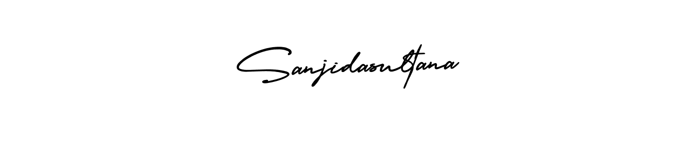 How to make Sanjidasultana signature? AmerikaSignatureDemo-Regular is a professional autograph style. Create handwritten signature for Sanjidasultana name. Sanjidasultana signature style 3 images and pictures png