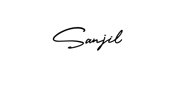 Also You can easily find your signature by using the search form. We will create Sanjil name handwritten signature images for you free of cost using AmerikaSignatureDemo-Regular sign style. Sanjil signature style 3 images and pictures png