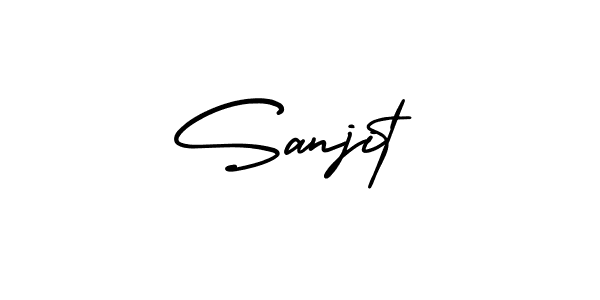 Make a beautiful signature design for name Sanjit. With this signature (AmerikaSignatureDemo-Regular) style, you can create a handwritten signature for free. Sanjit signature style 3 images and pictures png
