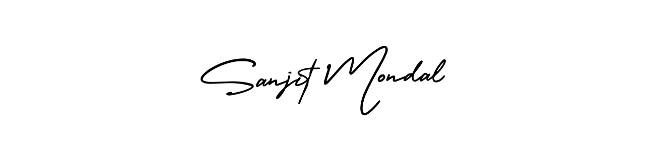 It looks lik you need a new signature style for name Sanjit Mondal. Design unique handwritten (AmerikaSignatureDemo-Regular) signature with our free signature maker in just a few clicks. Sanjit Mondal signature style 3 images and pictures png