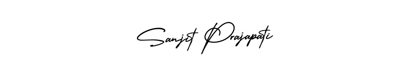 AmerikaSignatureDemo-Regular is a professional signature style that is perfect for those who want to add a touch of class to their signature. It is also a great choice for those who want to make their signature more unique. Get Sanjit Prajapati name to fancy signature for free. Sanjit Prajapati signature style 3 images and pictures png