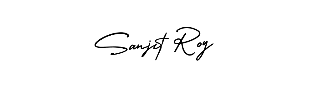 This is the best signature style for the Sanjit Roy name. Also you like these signature font (AmerikaSignatureDemo-Regular). Mix name signature. Sanjit Roy signature style 3 images and pictures png