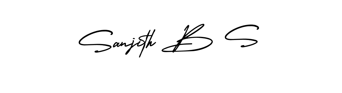 Make a beautiful signature design for name Sanjith B S. With this signature (AmerikaSignatureDemo-Regular) style, you can create a handwritten signature for free. Sanjith B S signature style 3 images and pictures png