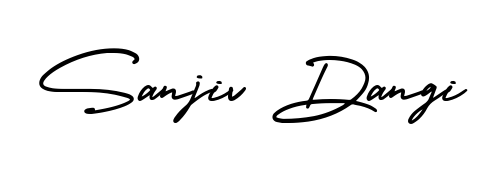 Master the art of signing with Sanjiv Dangi written in fluent AmerikaSignatureDemo-Regular script. A great template to practice and refine your handwriting. Sanjiv Dangi signature style 3 images and pictures png