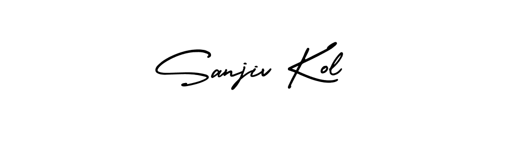 How to make Sanjiv Kol signature? AmerikaSignatureDemo-Regular is a professional autograph style. Create handwritten signature for Sanjiv Kol name. Sanjiv Kol signature style 3 images and pictures png