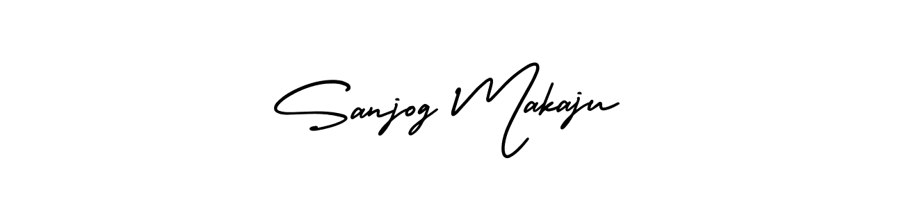 How to make Sanjog Makaju signature? AmerikaSignatureDemo-Regular is a professional autograph style. Create handwritten signature for Sanjog Makaju name. Sanjog Makaju signature style 3 images and pictures png