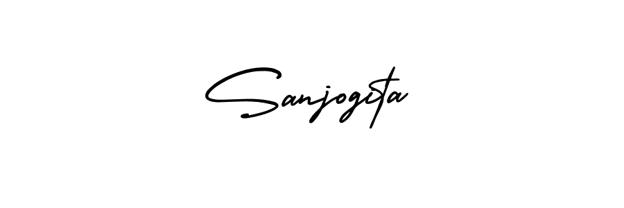 It looks lik you need a new signature style for name Sanjogita. Design unique handwritten (AmerikaSignatureDemo-Regular) signature with our free signature maker in just a few clicks. Sanjogita signature style 3 images and pictures png