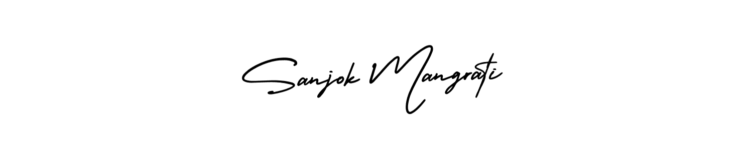 You can use this online signature creator to create a handwritten signature for the name Sanjok Mangrati. This is the best online autograph maker. Sanjok Mangrati signature style 3 images and pictures png