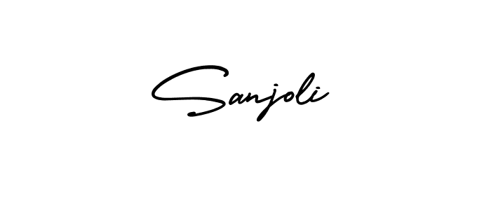 Also You can easily find your signature by using the search form. We will create Sanjoli name handwritten signature images for you free of cost using AmerikaSignatureDemo-Regular sign style. Sanjoli signature style 3 images and pictures png