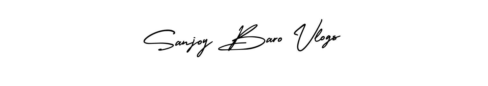 How to Draw Sanjoy Baro Vlogs signature style? AmerikaSignatureDemo-Regular is a latest design signature styles for name Sanjoy Baro Vlogs. Sanjoy Baro Vlogs signature style 3 images and pictures png