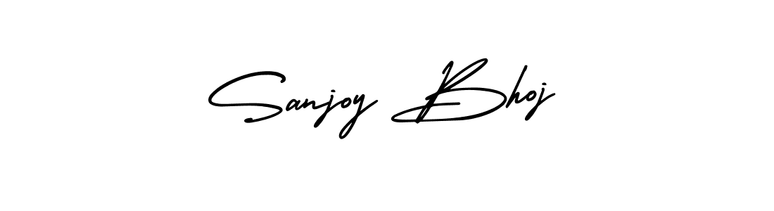 How to make Sanjoy Bhoj name signature. Use AmerikaSignatureDemo-Regular style for creating short signs online. This is the latest handwritten sign. Sanjoy Bhoj signature style 3 images and pictures png