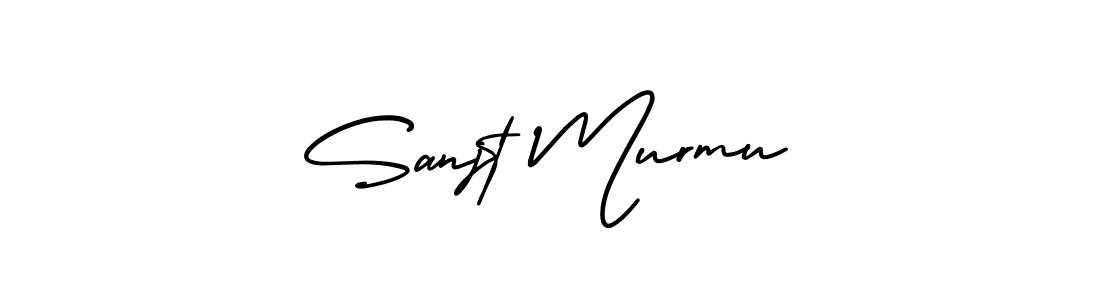 if you are searching for the best signature style for your name Sanjt Murmu. so please give up your signature search. here we have designed multiple signature styles  using AmerikaSignatureDemo-Regular. Sanjt Murmu signature style 3 images and pictures png