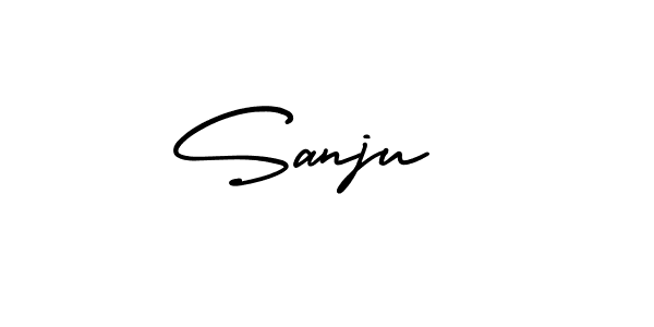 How to make Sanju  signature? AmerikaSignatureDemo-Regular is a professional autograph style. Create handwritten signature for Sanju  name. Sanju  signature style 3 images and pictures png