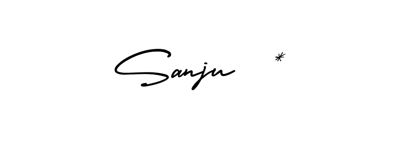 Similarly AmerikaSignatureDemo-Regular is the best handwritten signature design. Signature creator online .You can use it as an online autograph creator for name Sanju  *. Sanju  * signature style 3 images and pictures png