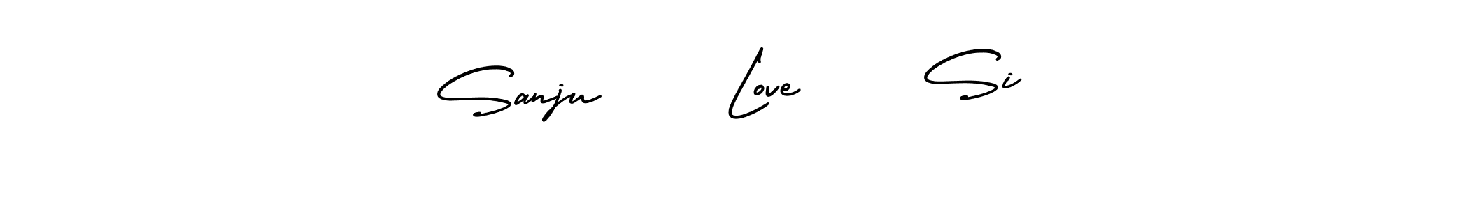 Use a signature maker to create a handwritten signature online. With this signature software, you can design (AmerikaSignatureDemo-Regular) your own signature for name Sanju     Love     Si. Sanju     Love     Si signature style 3 images and pictures png