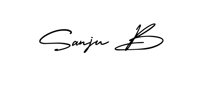 You can use this online signature creator to create a handwritten signature for the name Sanju B. This is the best online autograph maker. Sanju B signature style 3 images and pictures png