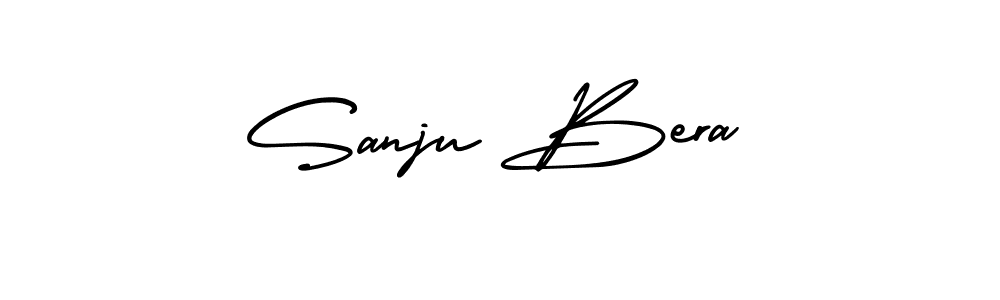 Similarly AmerikaSignatureDemo-Regular is the best handwritten signature design. Signature creator online .You can use it as an online autograph creator for name Sanju Bera. Sanju Bera signature style 3 images and pictures png