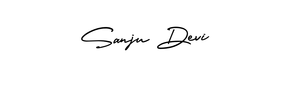Create a beautiful signature design for name Sanju Devi. With this signature (AmerikaSignatureDemo-Regular) fonts, you can make a handwritten signature for free. Sanju Devi signature style 3 images and pictures png