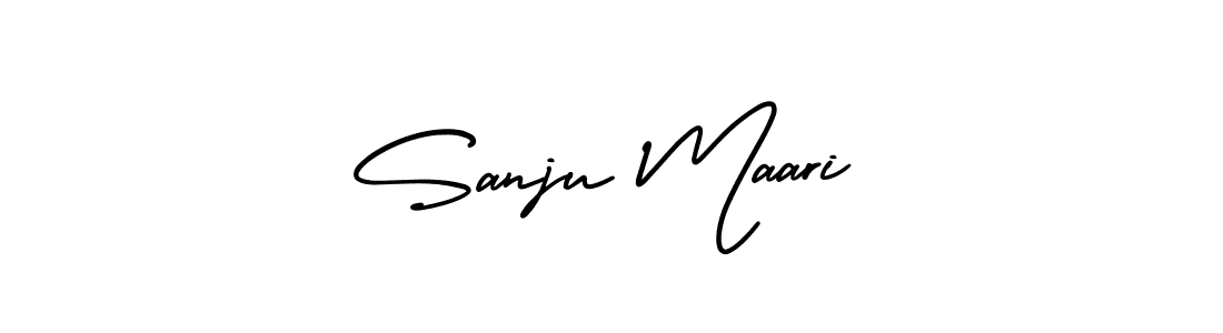 It looks lik you need a new signature style for name Sanju Maari. Design unique handwritten (AmerikaSignatureDemo-Regular) signature with our free signature maker in just a few clicks. Sanju Maari signature style 3 images and pictures png