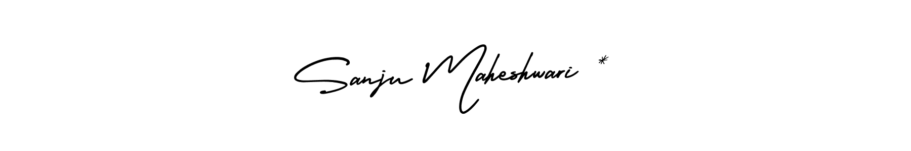 Design your own signature with our free online signature maker. With this signature software, you can create a handwritten (AmerikaSignatureDemo-Regular) signature for name Sanju Maheshwari *. Sanju Maheshwari * signature style 3 images and pictures png