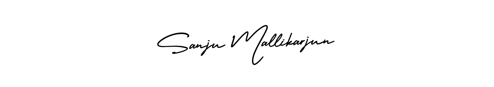 The best way (AmerikaSignatureDemo-Regular) to make a short signature is to pick only two or three words in your name. The name Sanju Mallikarjun include a total of six letters. For converting this name. Sanju Mallikarjun signature style 3 images and pictures png