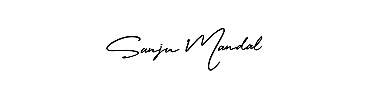Similarly AmerikaSignatureDemo-Regular is the best handwritten signature design. Signature creator online .You can use it as an online autograph creator for name Sanju Mandal. Sanju Mandal signature style 3 images and pictures png