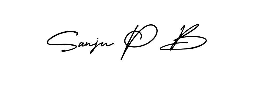 Also we have Sanju P B name is the best signature style. Create professional handwritten signature collection using AmerikaSignatureDemo-Regular autograph style. Sanju P B signature style 3 images and pictures png