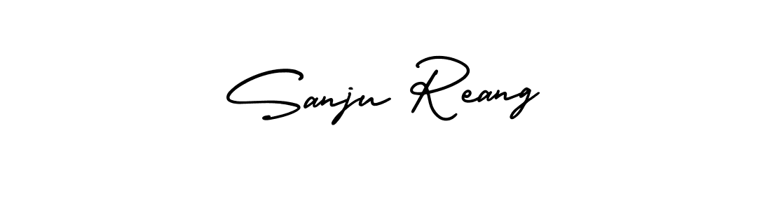 How to make Sanju Reang signature? AmerikaSignatureDemo-Regular is a professional autograph style. Create handwritten signature for Sanju Reang name. Sanju Reang signature style 3 images and pictures png