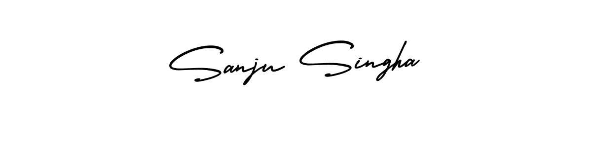 How to Draw Sanju Singha signature style? AmerikaSignatureDemo-Regular is a latest design signature styles for name Sanju Singha. Sanju Singha signature style 3 images and pictures png