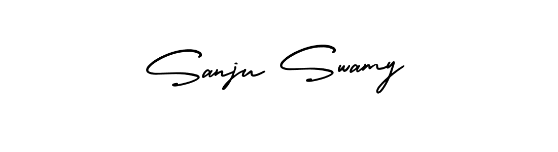 if you are searching for the best signature style for your name Sanju Swamy. so please give up your signature search. here we have designed multiple signature styles  using AmerikaSignatureDemo-Regular. Sanju Swamy signature style 3 images and pictures png