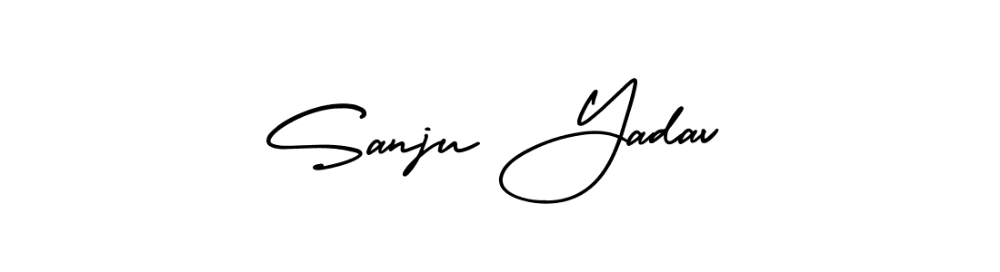 Design your own signature with our free online signature maker. With this signature software, you can create a handwritten (AmerikaSignatureDemo-Regular) signature for name Sanju Yadav. Sanju Yadav signature style 3 images and pictures png