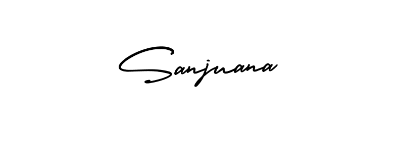Design your own signature with our free online signature maker. With this signature software, you can create a handwritten (AmerikaSignatureDemo-Regular) signature for name Sanjuana. Sanjuana signature style 3 images and pictures png