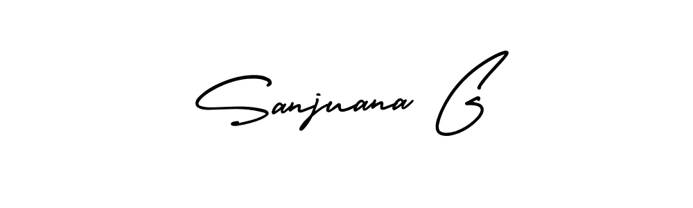 Also You can easily find your signature by using the search form. We will create Sanjuana G name handwritten signature images for you free of cost using AmerikaSignatureDemo-Regular sign style. Sanjuana G signature style 3 images and pictures png