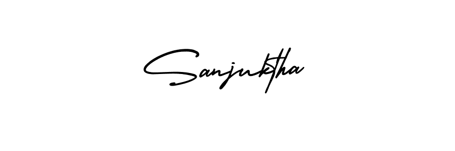 Also You can easily find your signature by using the search form. We will create Sanjuktha name handwritten signature images for you free of cost using AmerikaSignatureDemo-Regular sign style. Sanjuktha signature style 3 images and pictures png