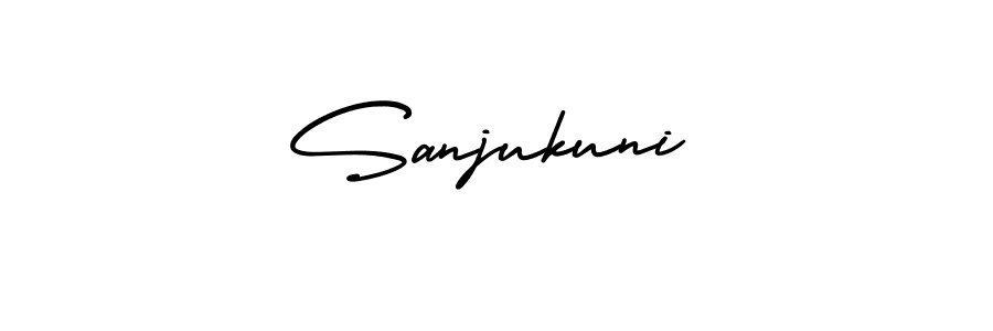 How to make Sanjukuni signature? AmerikaSignatureDemo-Regular is a professional autograph style. Create handwritten signature for Sanjukuni name. Sanjukuni signature style 3 images and pictures png