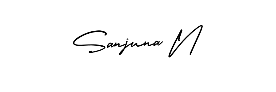 Also we have Sanjuna N name is the best signature style. Create professional handwritten signature collection using AmerikaSignatureDemo-Regular autograph style. Sanjuna N signature style 3 images and pictures png