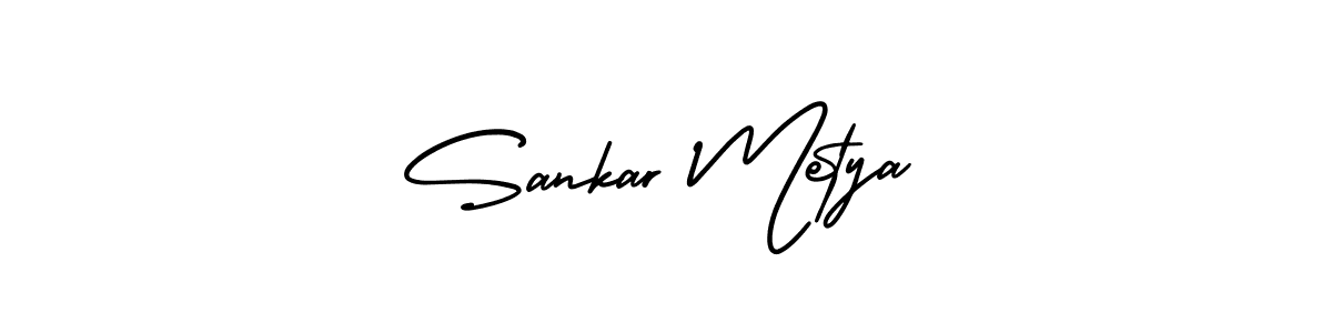 This is the best signature style for the Sankar Metya name. Also you like these signature font (AmerikaSignatureDemo-Regular). Mix name signature. Sankar Metya signature style 3 images and pictures png