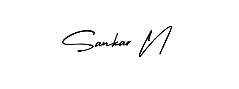 Design your own signature with our free online signature maker. With this signature software, you can create a handwritten (AmerikaSignatureDemo-Regular) signature for name Sankar N. Sankar N signature style 3 images and pictures png