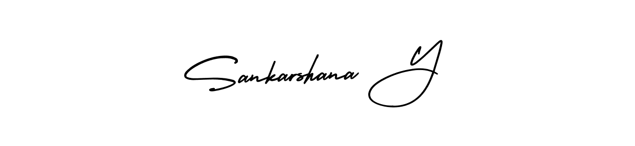 Sankarshana Y stylish signature style. Best Handwritten Sign (AmerikaSignatureDemo-Regular) for my name. Handwritten Signature Collection Ideas for my name Sankarshana Y. Sankarshana Y signature style 3 images and pictures png